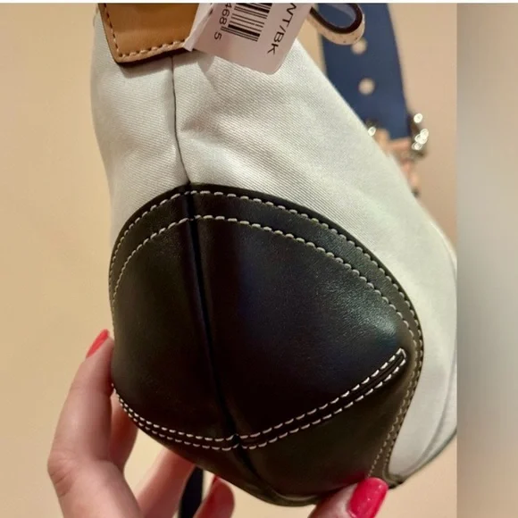 Coach 2002 SOHO HOBO bag Twill leather black white tan blue $398 NWT Vintage Y2K - Picture 15 of 17